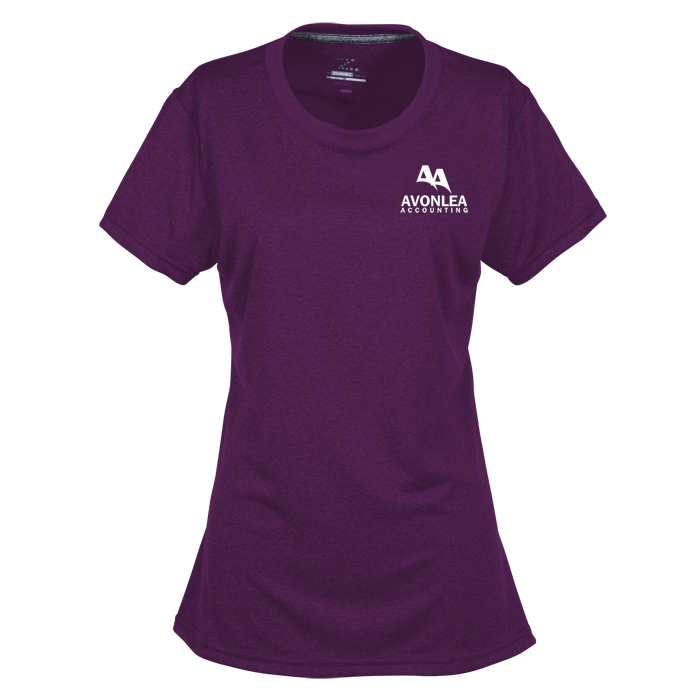 Custom Vegas Heathered Performance Tee - Ladies' - Screen