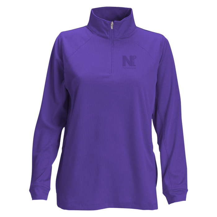 Custom Vansport Mesh 1/4-Zip Tech Pullover - Ladies' - Laser Etched