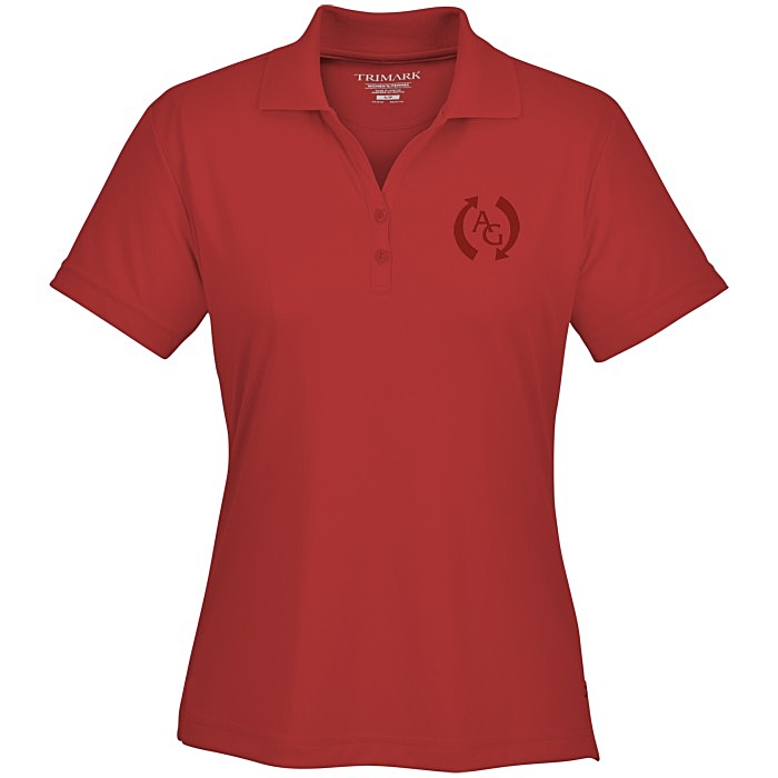 Custom Moreno Textured Micro Polo - Ladies' - Laser Etched