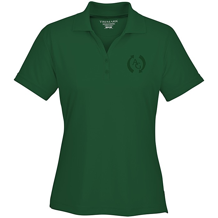 Custom Moreno Textured Micro Polo - Ladies' - Laser Etched