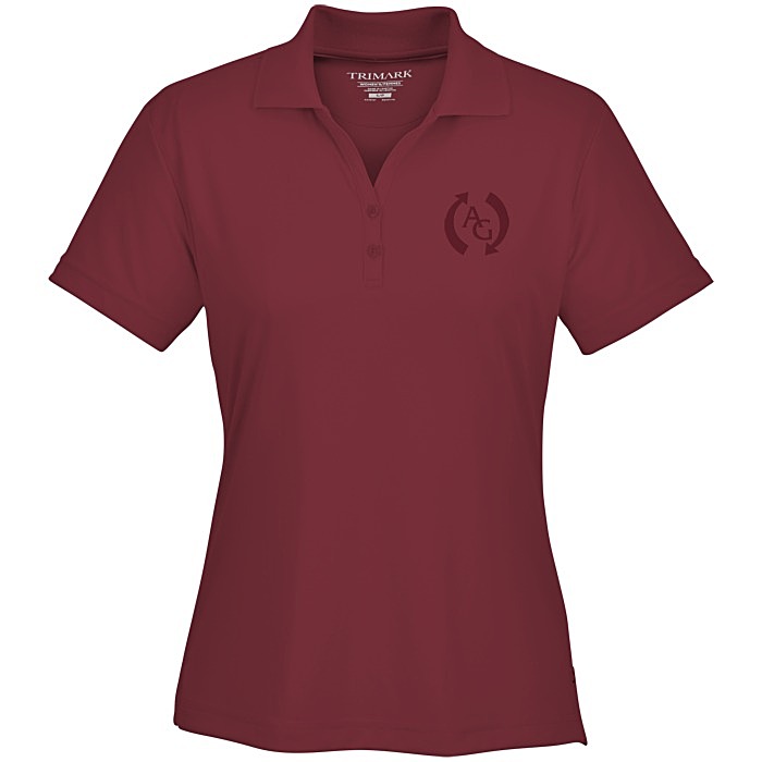 Custom Moreno Textured Micro Polo - Ladies' - Laser Etched