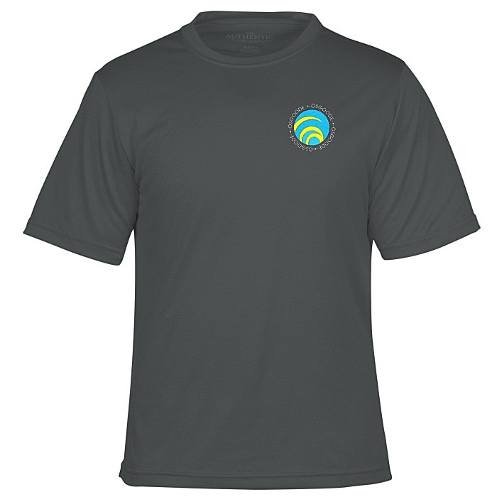 Custom Pro Team Heathered Performance Tee - Men's - Embroidered