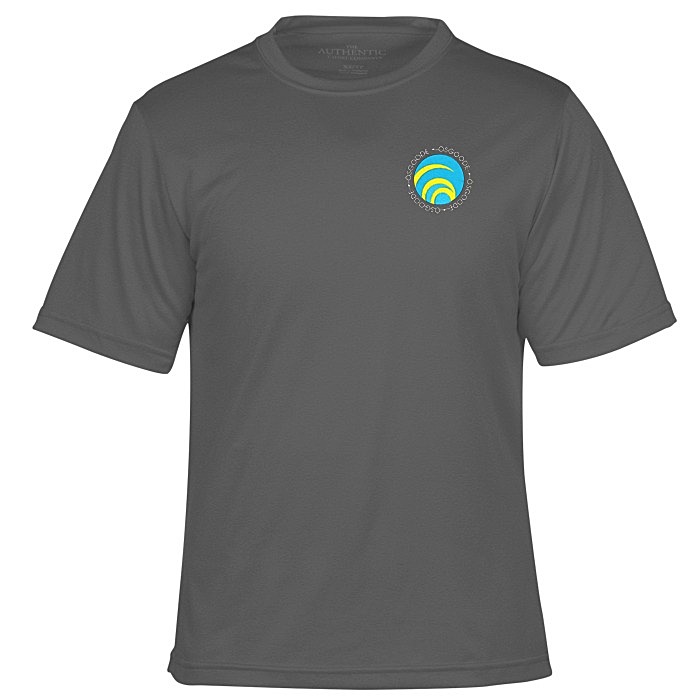 Custom Pro Team Heathered Performance Tee - Men's - Embroidered