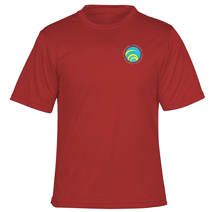Custom Pro Team Heathered Performance Tee - Men's - Embroidered