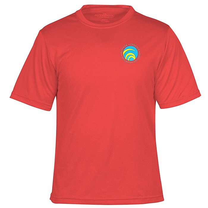 Custom Pro Team Heathered Performance Tee - Men's - Embroidered