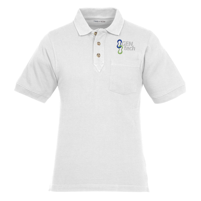 Custom Classic Combed Cotton Pique Polo with Pocket