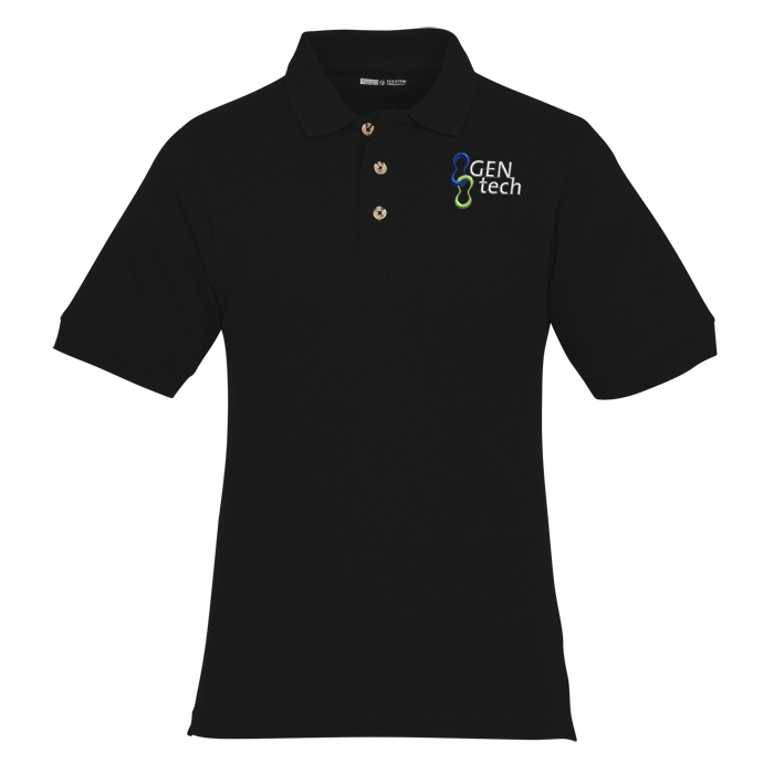 Custom Classic Combed Cotton Pique Polo with Pocket