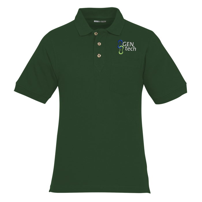 Custom Classic Combed Cotton Pique Polo with Pocket