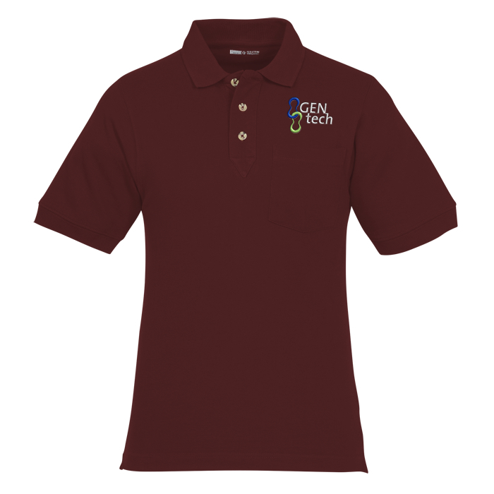 Custom Classic Combed Cotton Pique Polo with Pocket