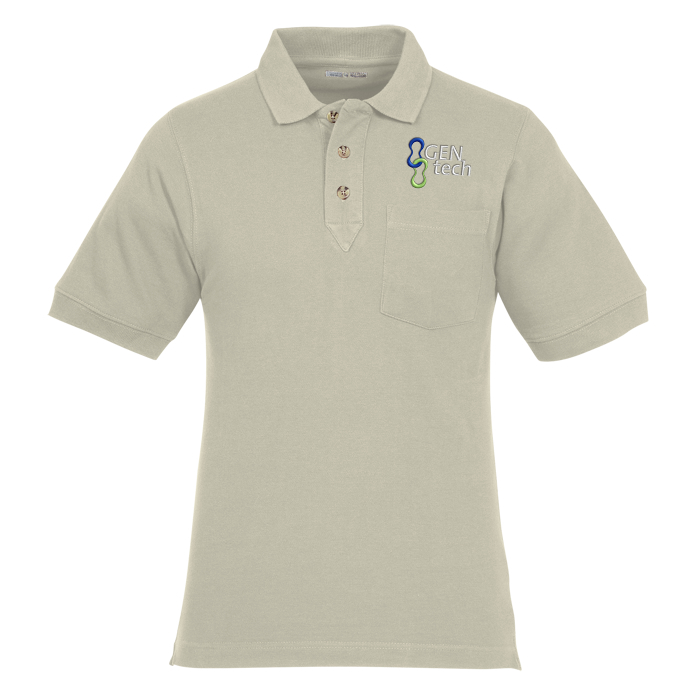 Custom Classic Combed Cotton Pique Polo with Pocket