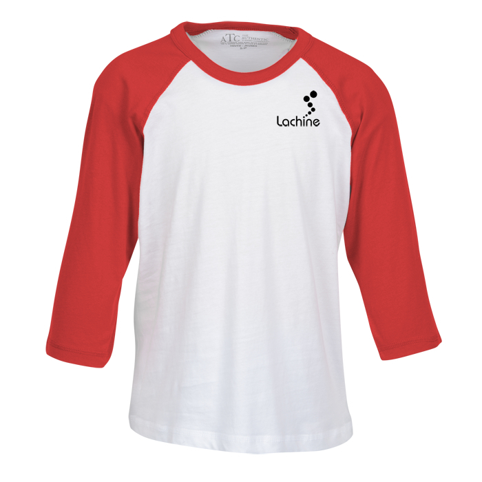 Custom Euro Spun Cotton Baseball Tee - Youth - Screen