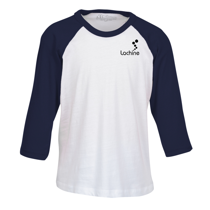 Custom Euro Spun Cotton Baseball Tee - Youth - Screen