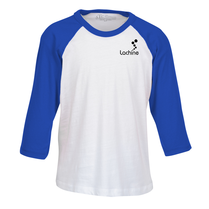 Custom Euro Spun Cotton Baseball Tee - Youth - Screen