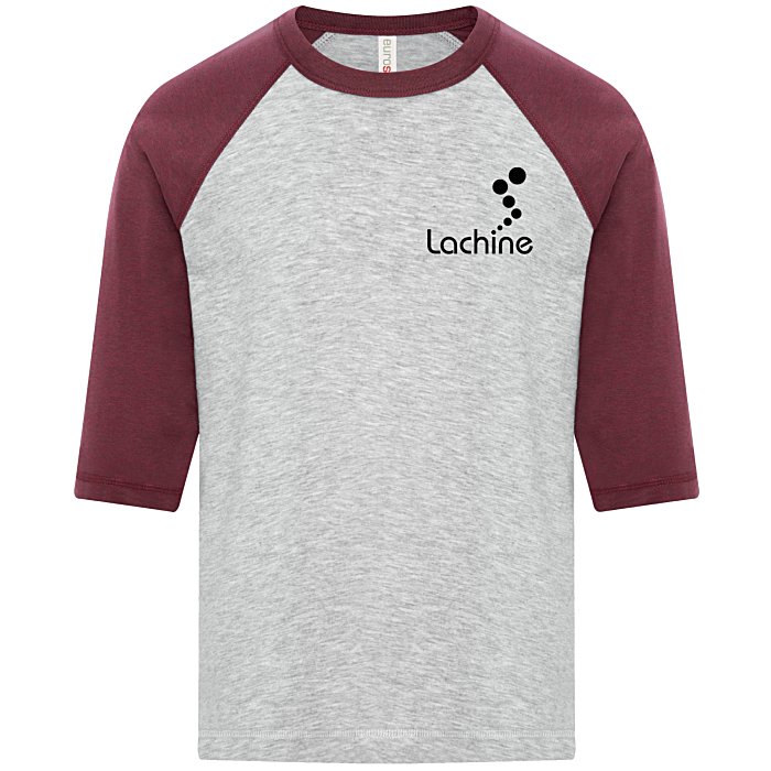 Custom Euro Spun Cotton Baseball Tee - Youth - Screen