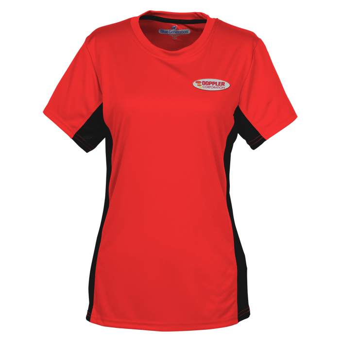 Custom Stain Release Performance Colourblock T-Shirt - Ladies'