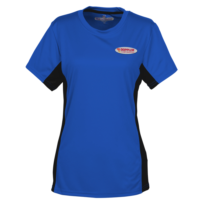 Custom Stain Release Performance Colourblock T-Shirt - Ladies'