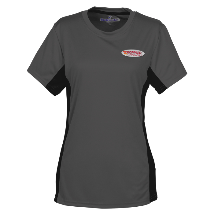 Custom Stain Release Performance Colourblock T-Shirt - Ladies'