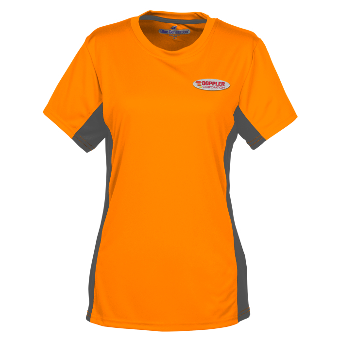 Custom Stain Release Performance Colourblock T-Shirt - Ladies'