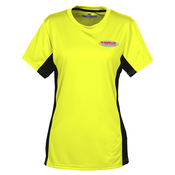 Custom Stain Release Performance Colourblock T-Shirt - Ladies'