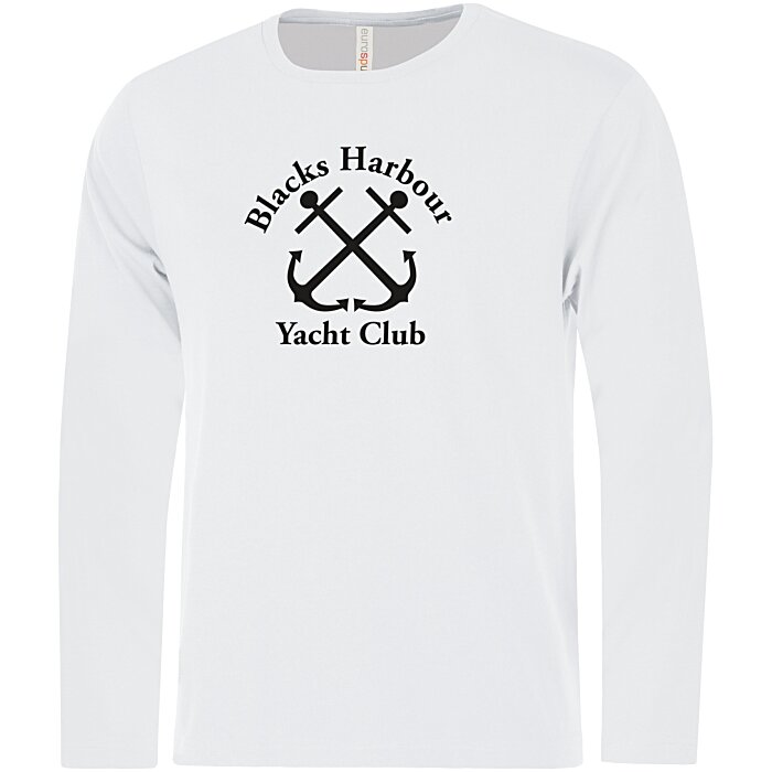 Custom Euro Spun Cotton LS T-Shirt - Men's - Screen
