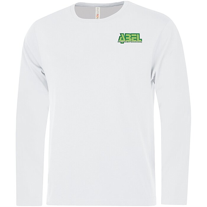 Custom Euro Spun Cotton LS T-Shirt - Men's - Embroidered