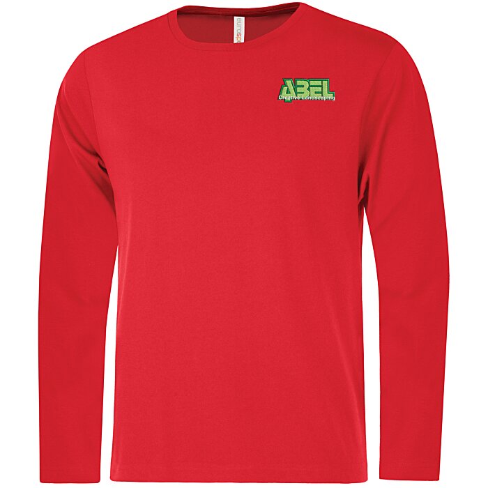 Custom Euro Spun Cotton LS T-Shirt - Men's - Embroidered