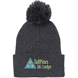 Custom Solid Cuff Pom Pom Toque