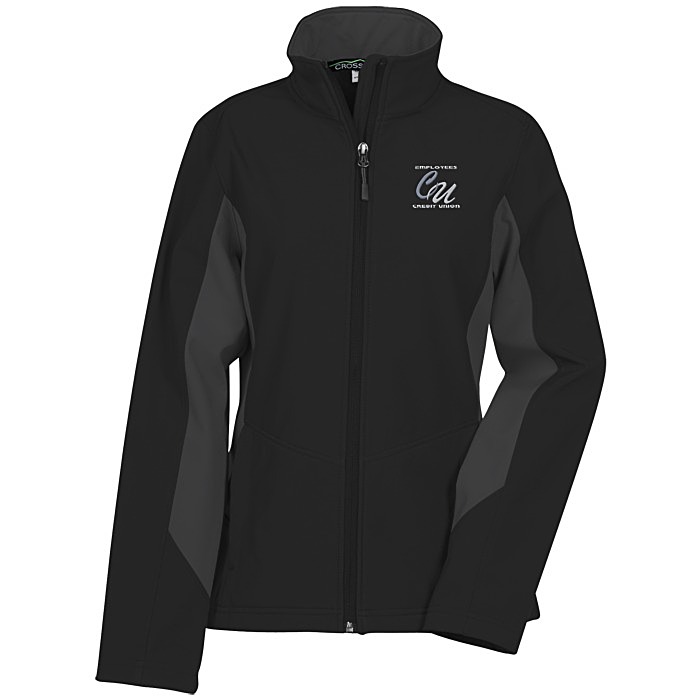 Custom Crossland Colourblock Soft Shell Jacket - Ladies'