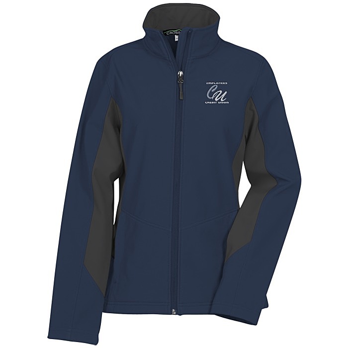 Custom Crossland Colourblock Soft Shell Jacket - Ladies'