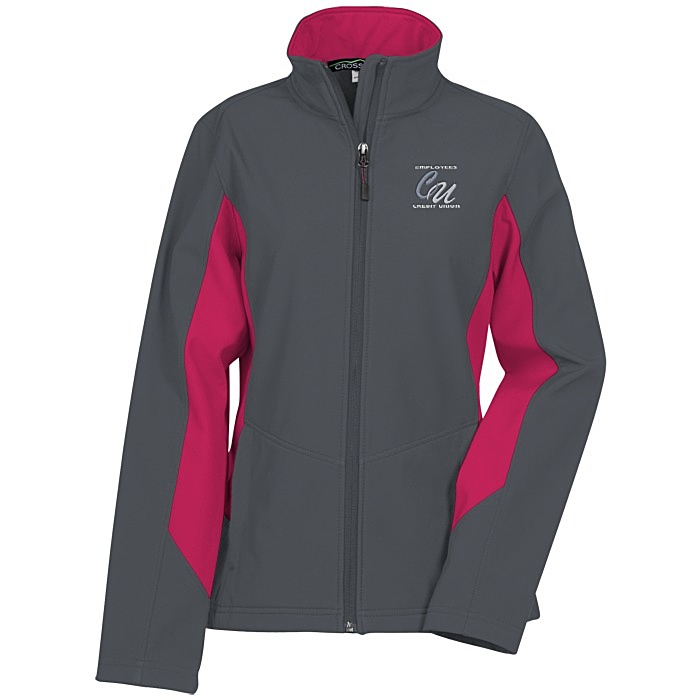 Custom Crossland Colourblock Soft Shell Jacket - Ladies'