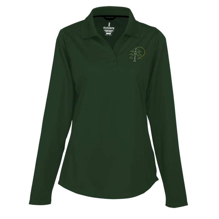 Custom Dade Textured Performance LS Polo - Ladies'