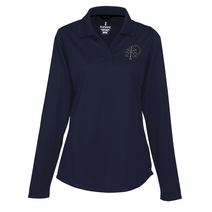 Custom Dade Textured Performance LS Polo - Ladies'