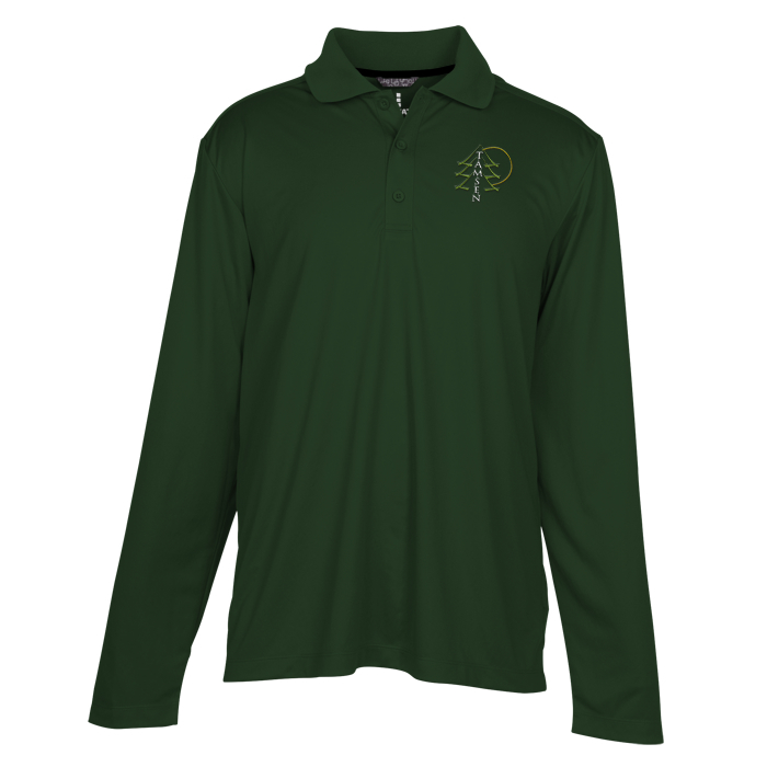 Custom Dade Textured Performance LS Polo - Men's