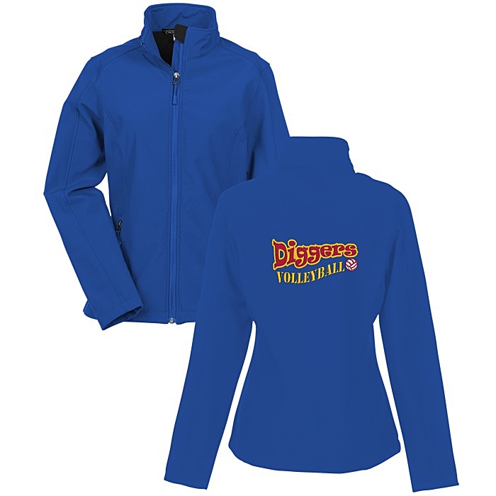 Custom Crossland Soft Shell Jacket - Ladies' - Back Embroidered