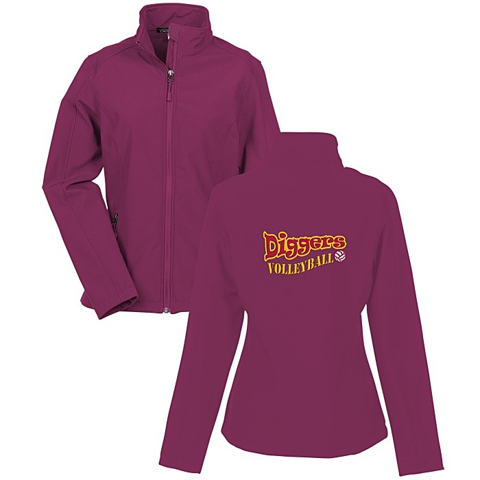 Custom Crossland Soft Shell Jacket - Ladies' - Back Embroidered
