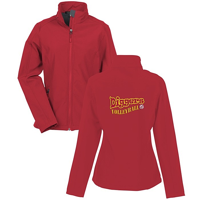 Custom Crossland Soft Shell Jacket - Ladies' - Back Embroidered