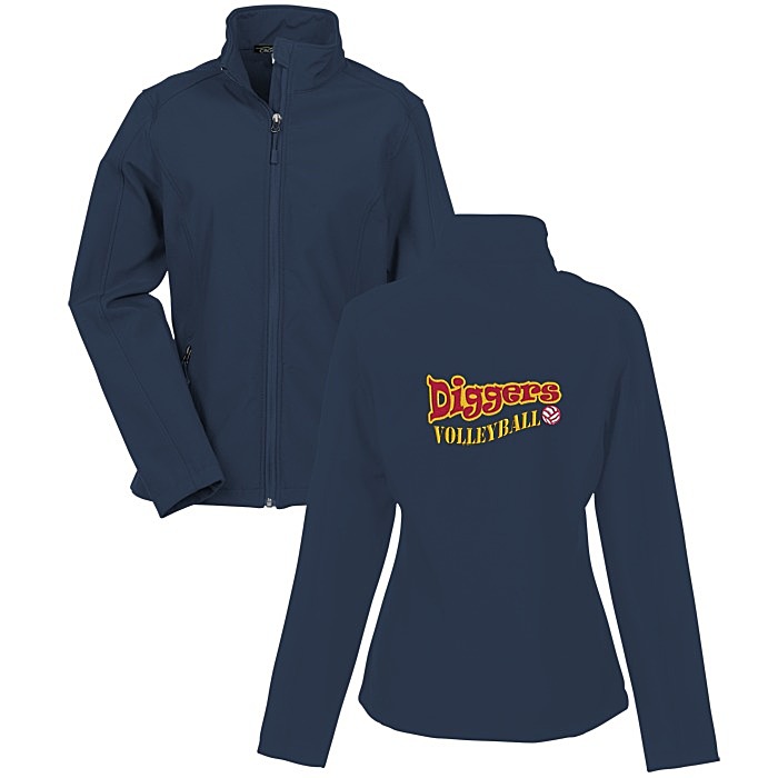 Custom Crossland Soft Shell Jacket - Ladies' - Back Embroidered