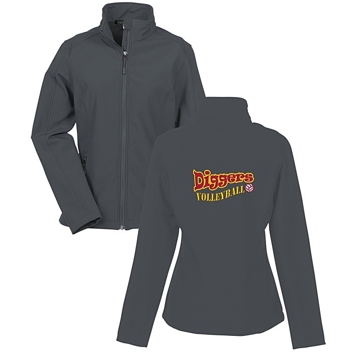 Custom Crossland Soft Shell Jacket - Ladies' - Back Embroidered