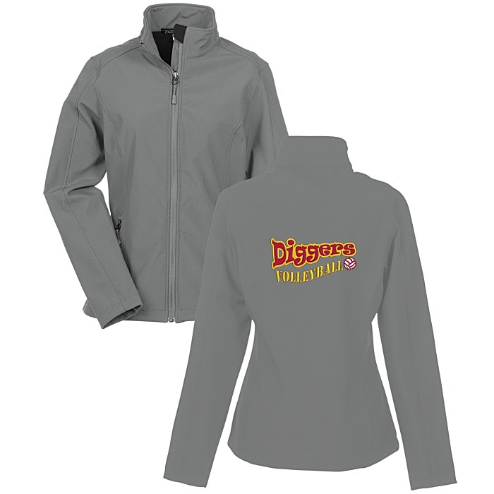 Custom Crossland Soft Shell Jacket - Ladies' - Back Embroidered