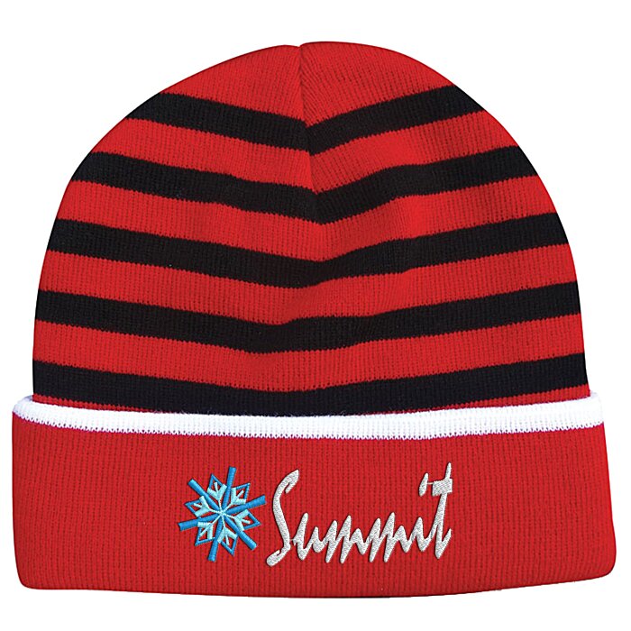 Custom Thin Stripes Cuffed Toque
