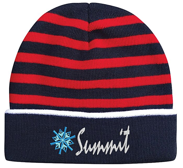 Custom Thin Stripes Cuffed Toque