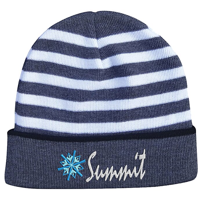 Custom Thin Stripes Cuffed Toque