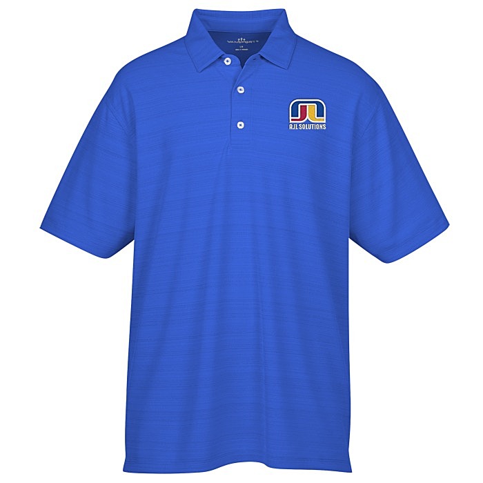 Custom Barcode Textured Polo - Men's