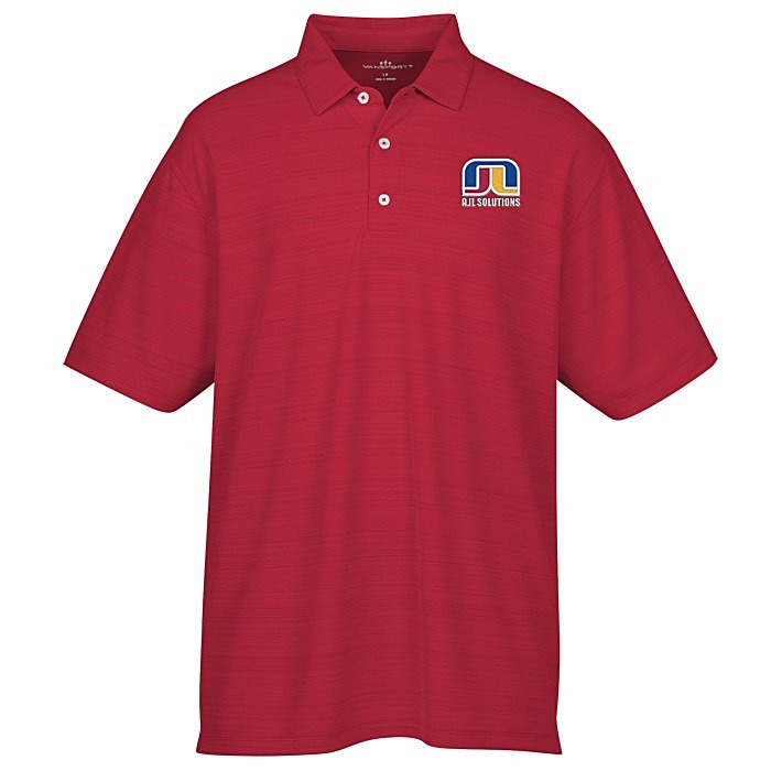 Custom Barcode Textured Polo - Men's