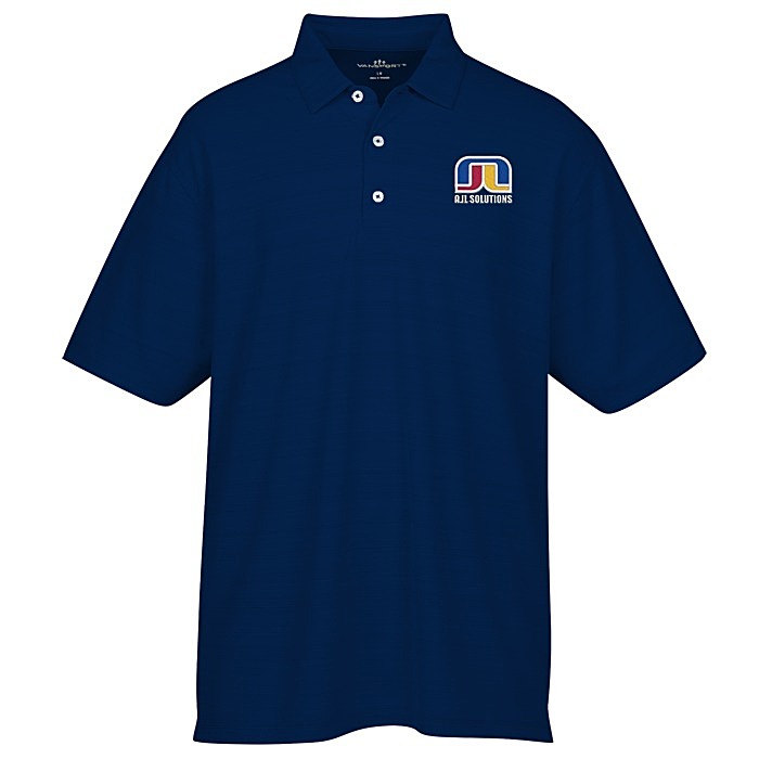 Custom Barcode Textured Polo - Men's
