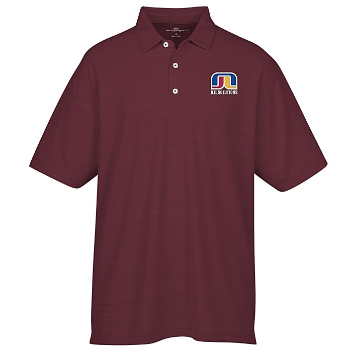 Custom Barcode Textured Polo - Men's