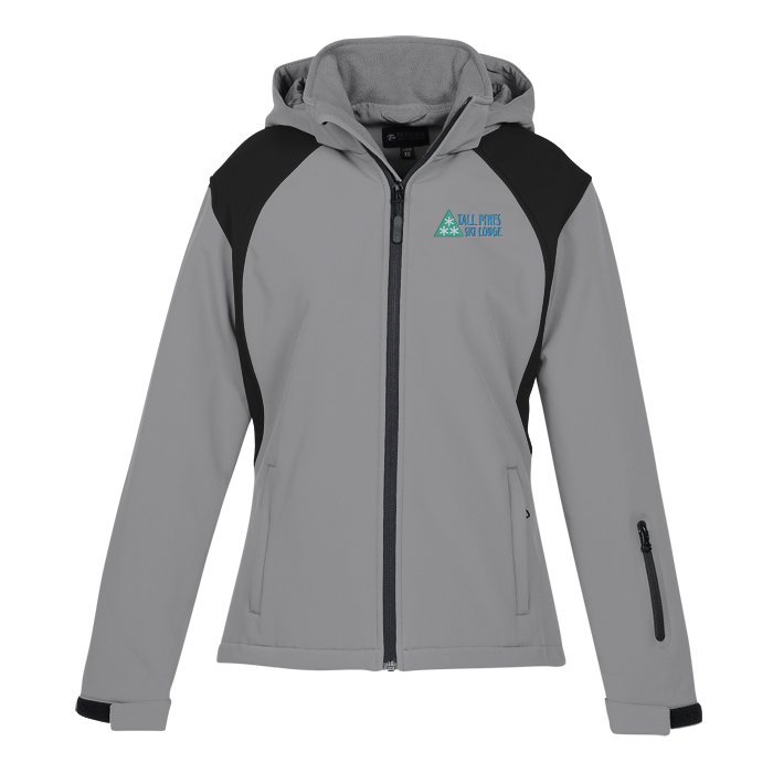 Custom Contrasting Colour Hooded Soft Shell Jacket - Ladies' - 24 hr