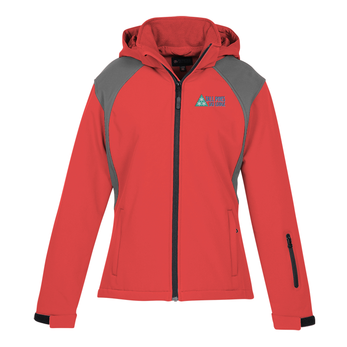 Custom Contrasting Colour Hooded Soft Shell Jacket - Ladies' - 24 hr