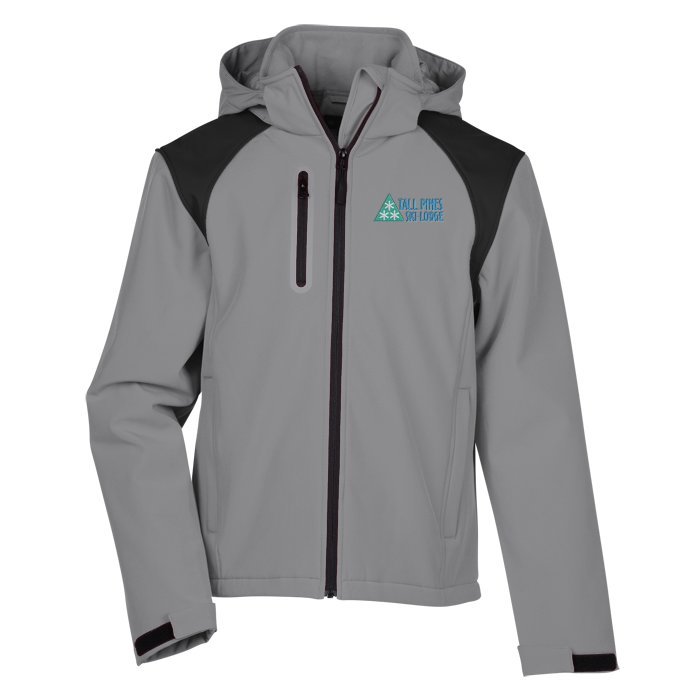 Custom Contrasting Colour Hooded Soft Shell Jacket - Men's - 24 hr