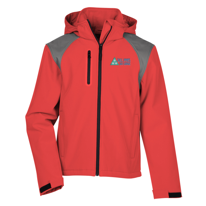 Custom Contrasting Colour Hooded Soft Shell Jacket - Men's - 24 hr